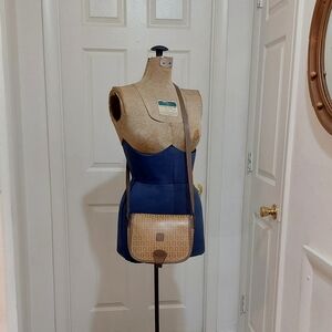 Vintage Fendi Monogram Crossbody with Brown Trim